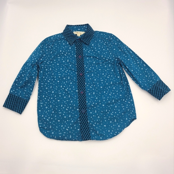 Matilda Jane boys' Jack Frost holiday button down shirt size 2 - Picture 1 of 5